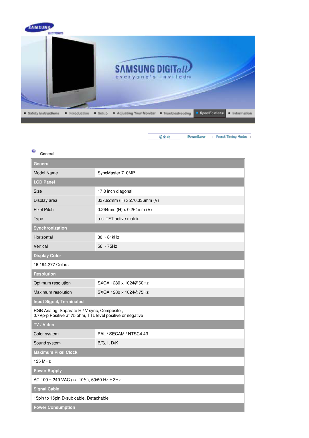 Samsung MH17ASSSY/EDC, MH17JSSS/XSJ, LS17MHASSZ/EDC, MH17ASSS/EDC, MH17ASSS/XSG, MH17ASSS/SAI, LS17MHASSZ/SAI manual General 