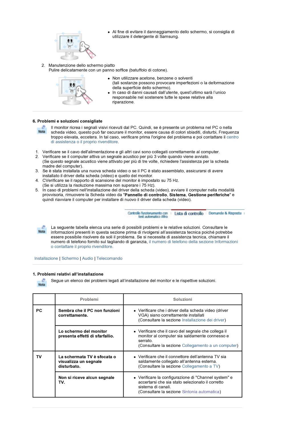 Samsung MH17WSSS/EDC manual Problemi Soluzioni 