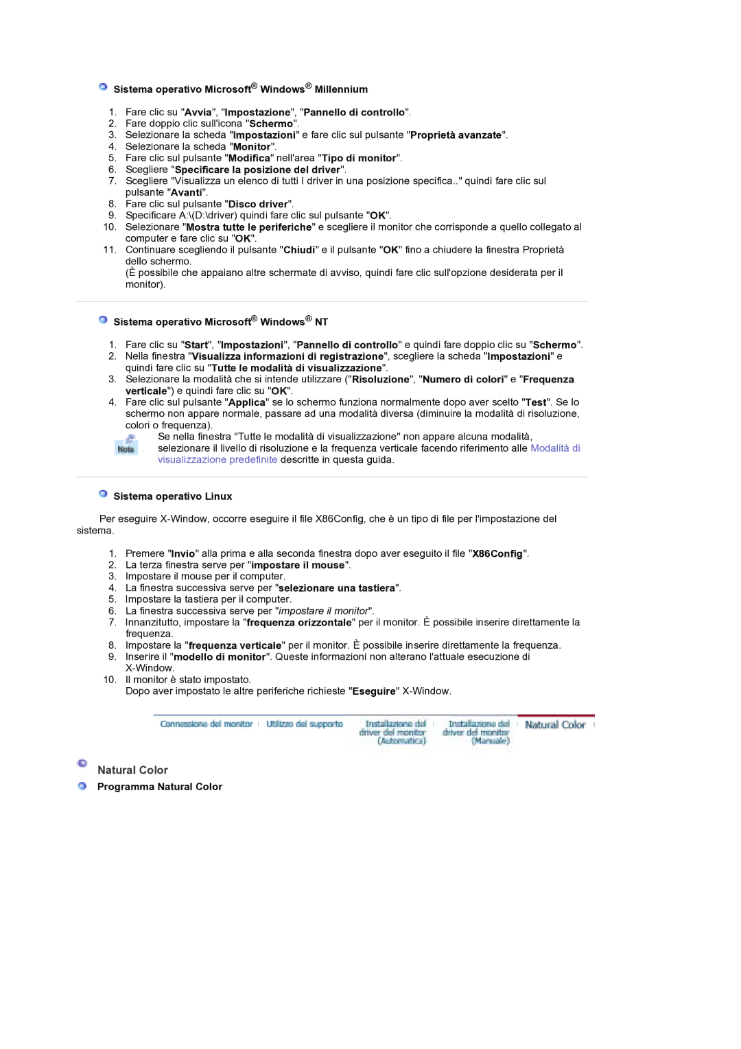 Samsung MH17WSSS/EDC Natural Color, Scegliere Specificare la posizione del driver, Sistema operativo Microsoft Windows NT 