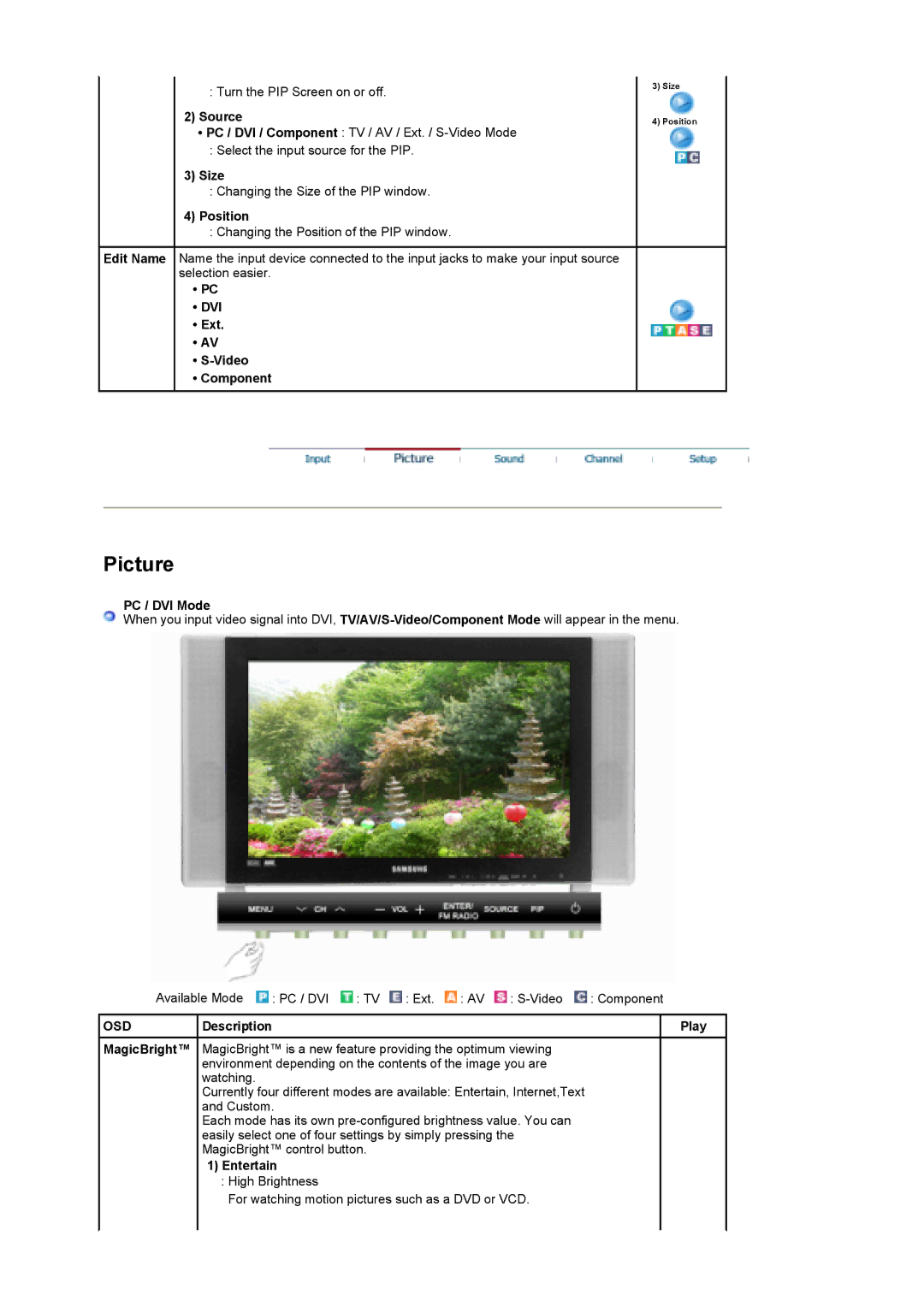 Samsung MH17WSSS/XSG, MH17WSSSV/XSJ, MH17WSSS/XSJ, MH17WSSS/EDC, MH17WSSS/SAI manual Dvi 