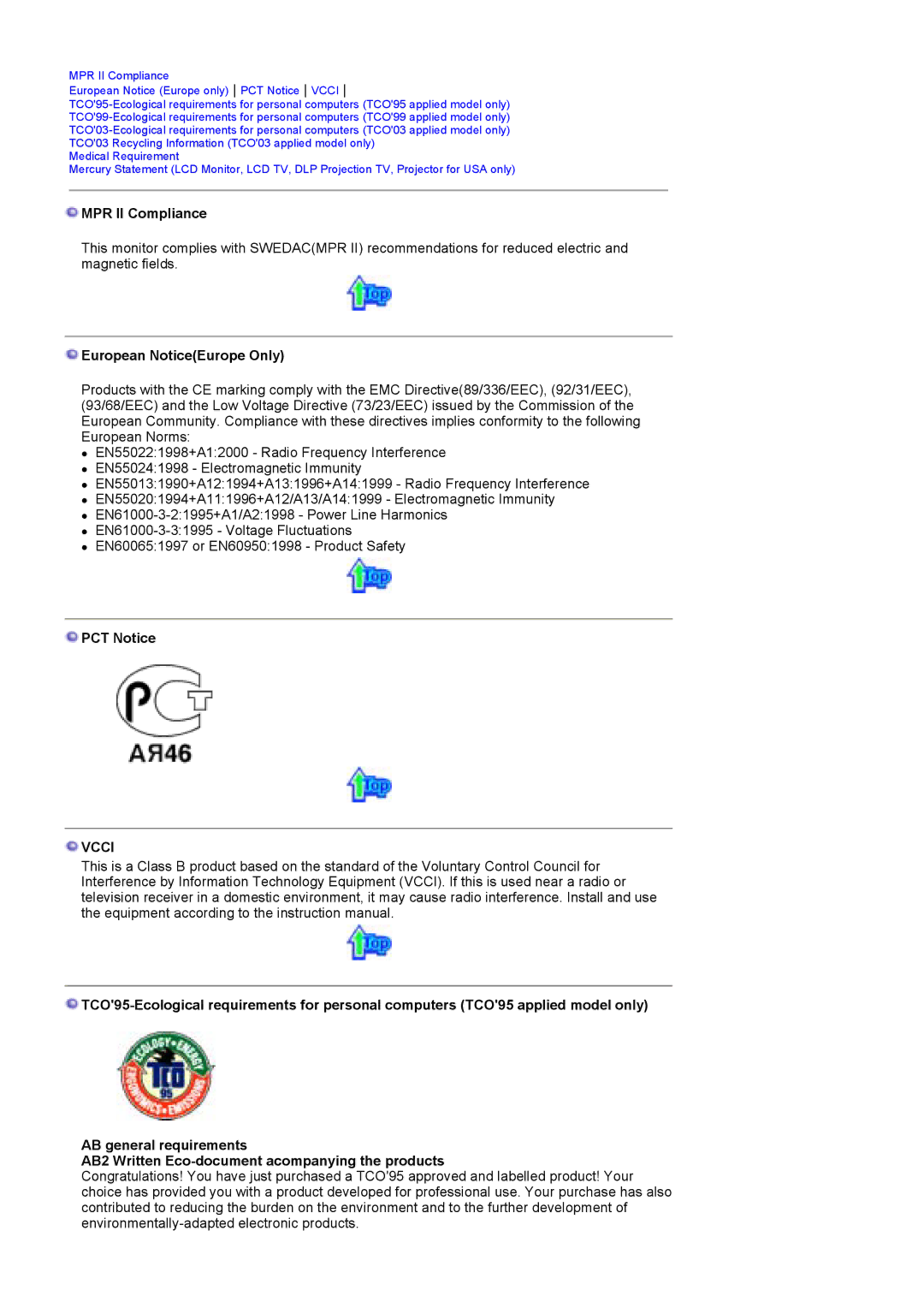 Samsung MH17WSSS/XSJ, MH17WSSSV/XSJ, MH17WSSS/EDC, MH17WSSS/XSG MPR II Compliance, European NoticeEurope Only, PCT Notice 