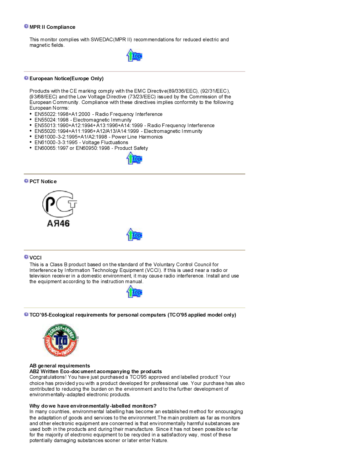 Samsung MH17WSSS/XSJ, MH17WSSSV/XSJ manual MPR II Compliance, European NoticeEurope Only, PCT Notice 