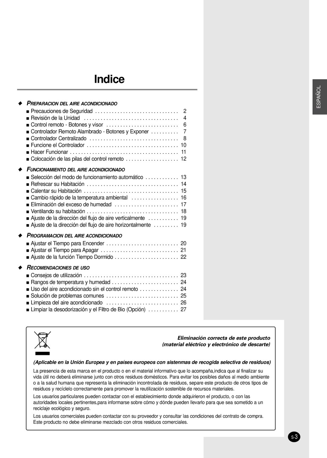 Samsung MH19VP2-12, MH30VP2-12, MH30VP2-09, MH18VP2-09, MH19VP2-07 manuel dutilisation Indice 