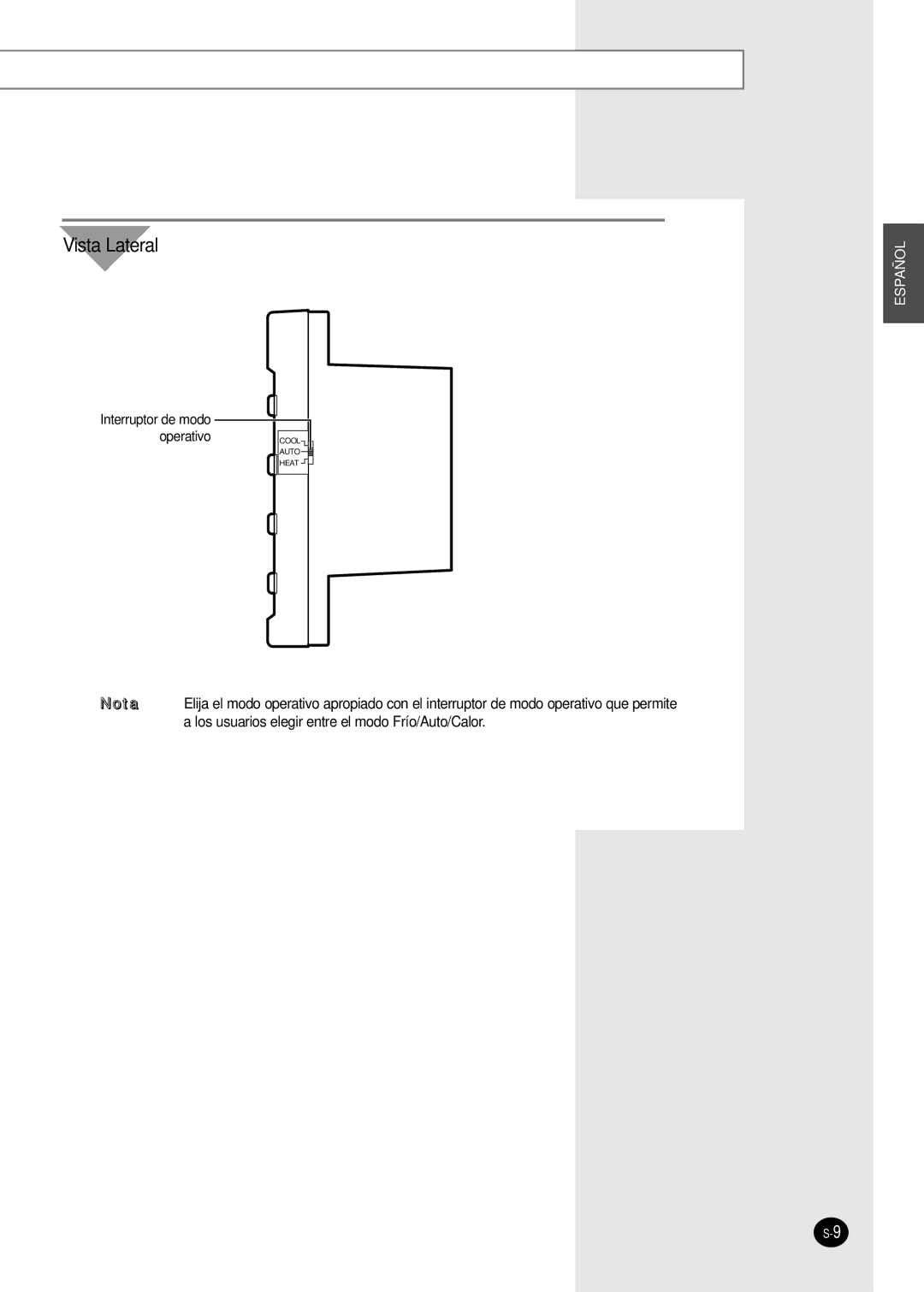 Samsung MH19VP2-07, MH30VP2-12, MH30VP2-09, MH18VP2-09, MH19VP2-12 manuel dutilisation Vista Lateral 