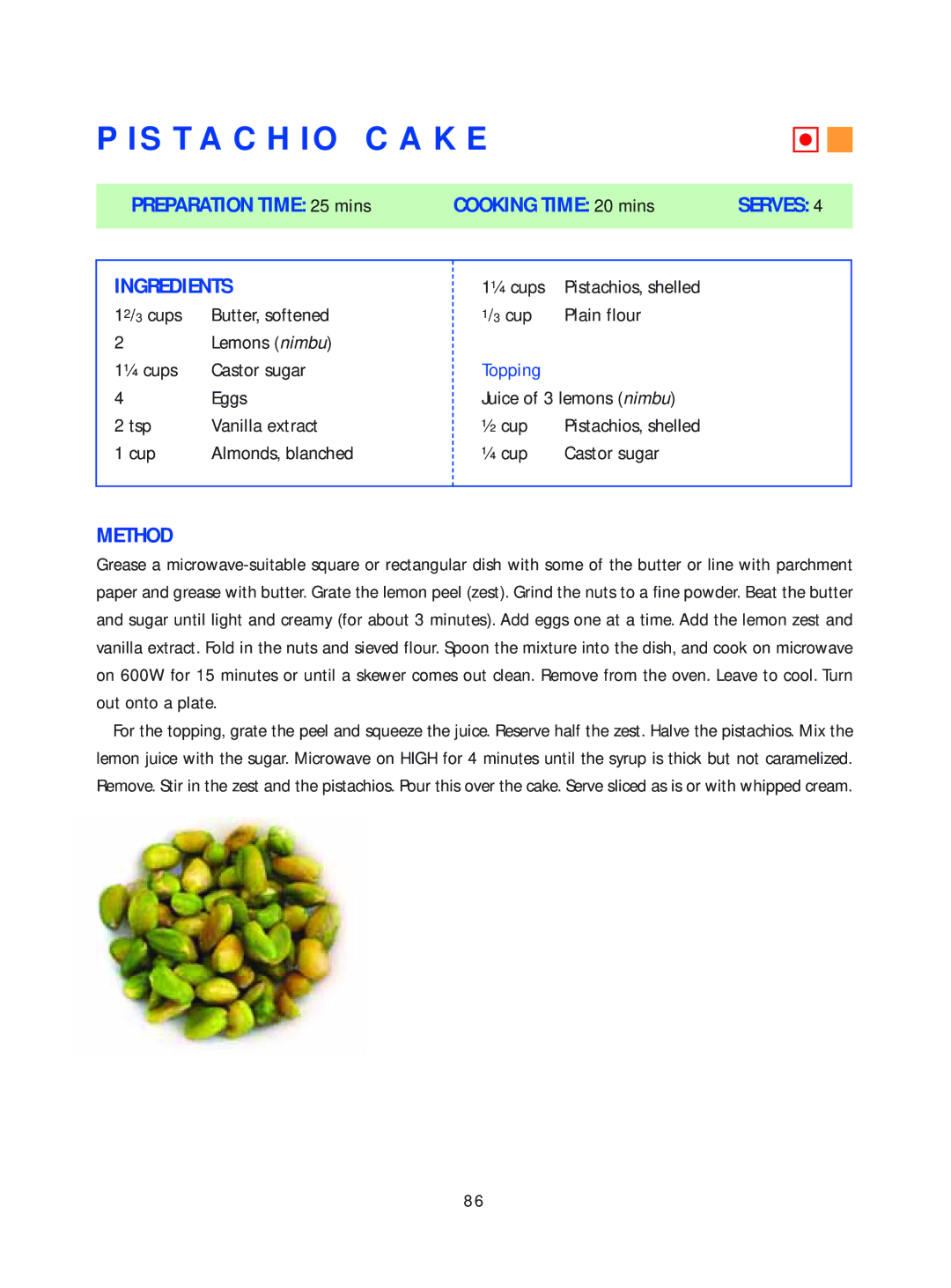 Samsung Microwave Oven warranty Pistachio Cake 