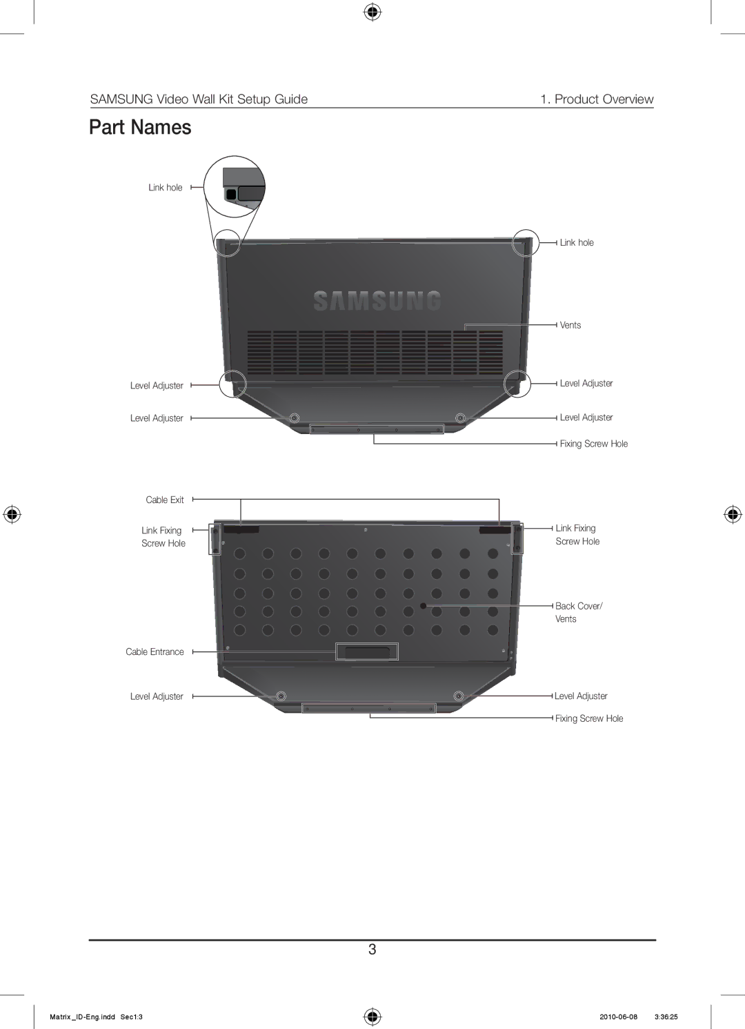 Samsung MID462UT2 manual Part Names 