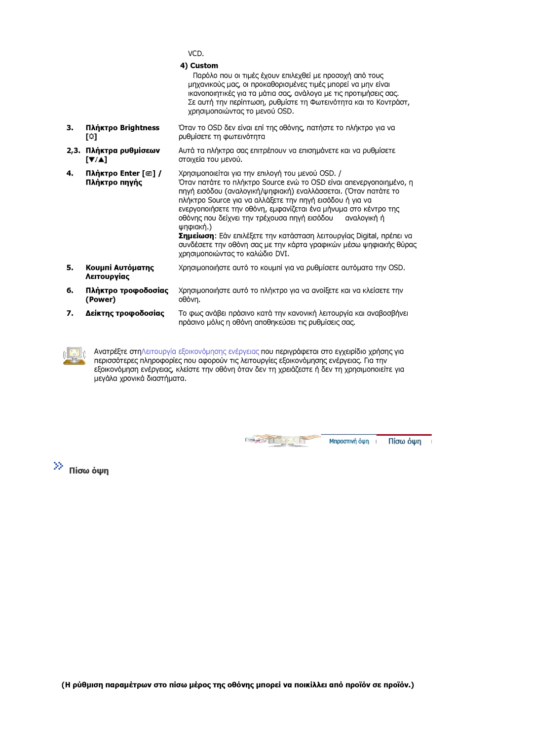 Samsung MJ17ASKS/EDC, MJ17ASKN/EDC, MJ19BSTSQ/EDC manual Πίσω όψη 