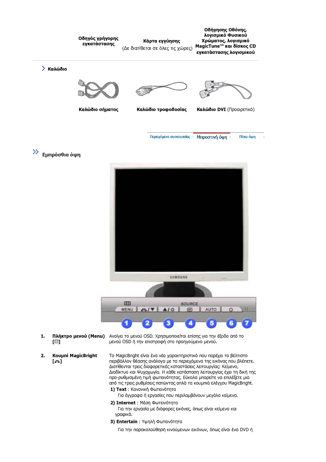 Samsung MJ17ASKS/EDC, MJ17ASKN/EDC, MJ19BSTSQ/EDC manual Εµπρόσθια όψη 