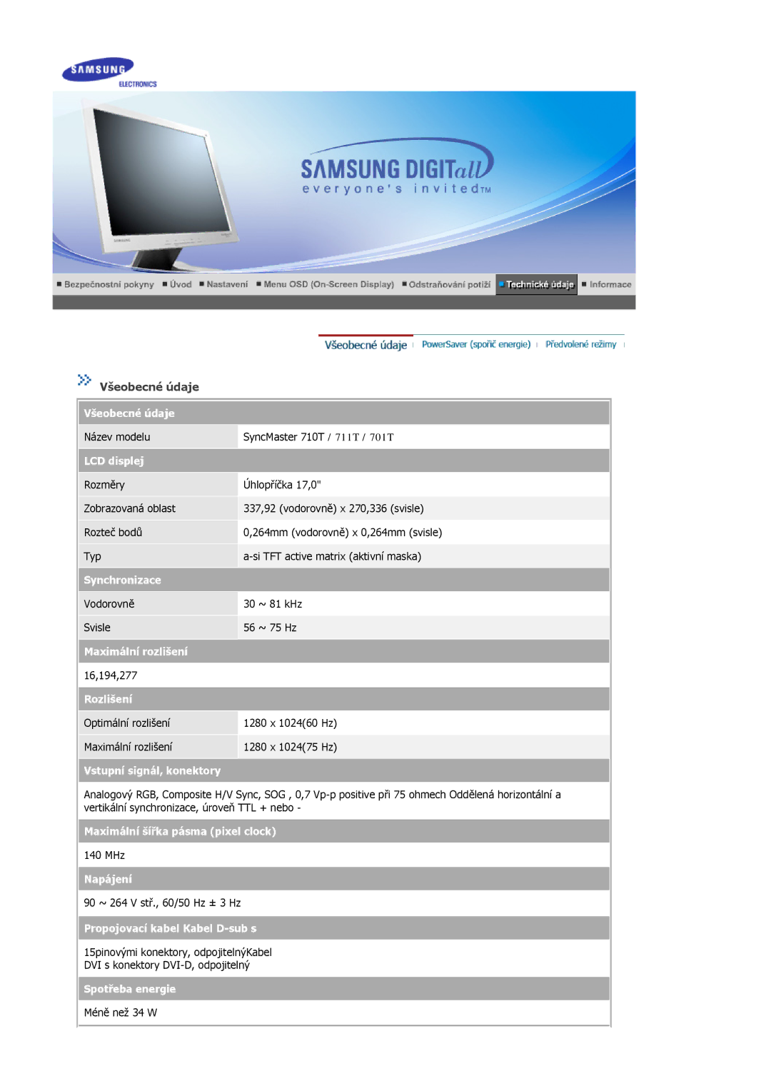 Samsung MJ15ASSS/EDC, MJ17ASKN/EDC, MJ17ASSN/EDC, MJ17ASTS/EDC, MJ17ASKS/EDC, MJ17BSTSQ/EDC, MJ15ASKS/EDC manual Všeobecné údaje 