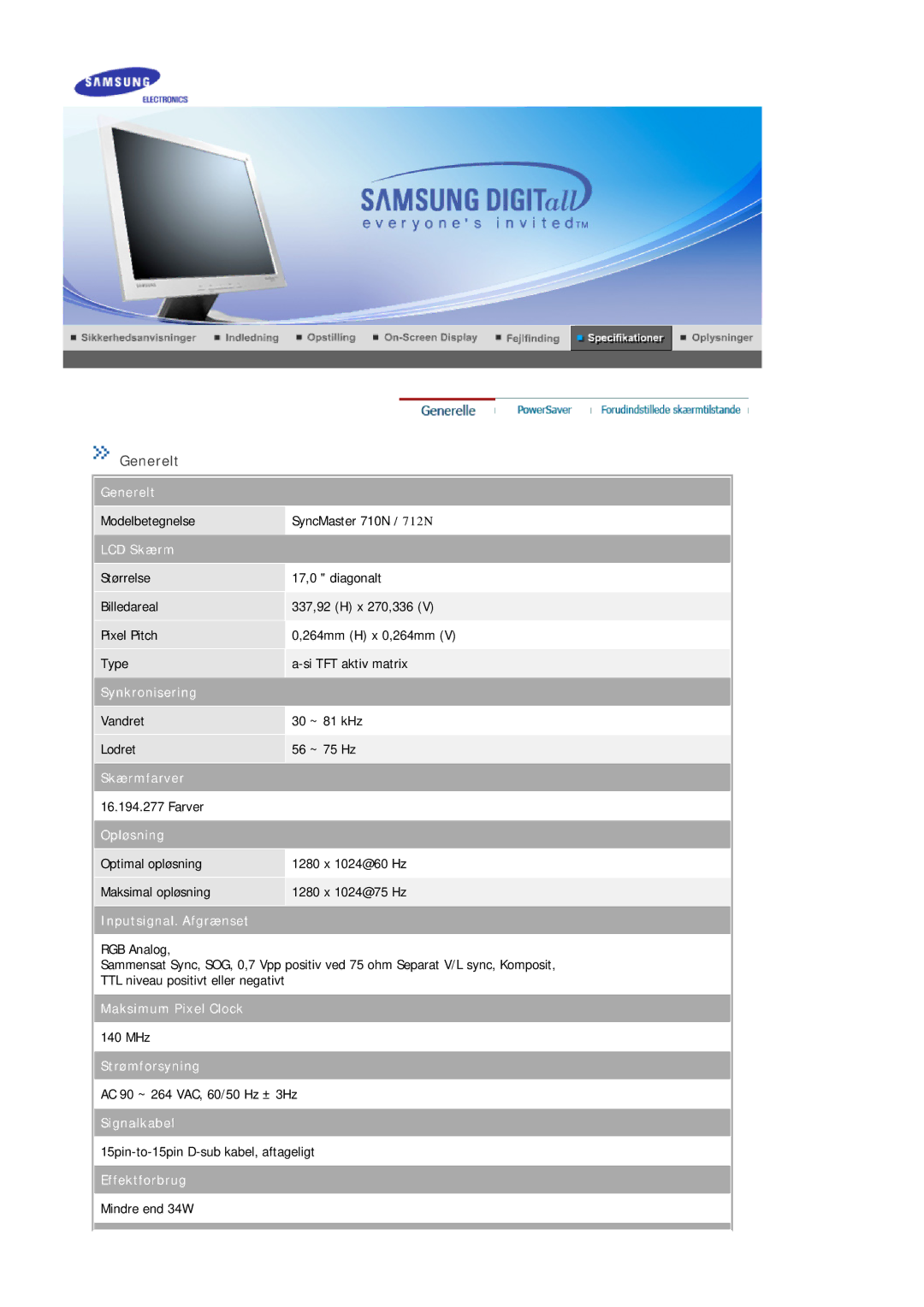 Samsung MJ17ASKN/EDC, MJ17ASTS/EDC, MJ17ASKS/EDC, MJ17BSTSQ/EDC, MJ15ASKS/EDC manual Modelbetegnelse SyncMaster 710N / 712N 