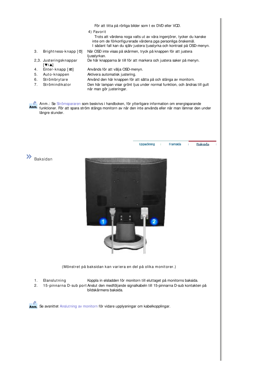 Samsung MJ17ASKN/EDC, MJ17ASTS/EDC, MJ17ASKS/EDC, MJ17BSTSQ/EDC, MJ15ASKS/EDC, MJ17ASAS/EDC, MJ17BSTSD/EDC manual Baksidan 