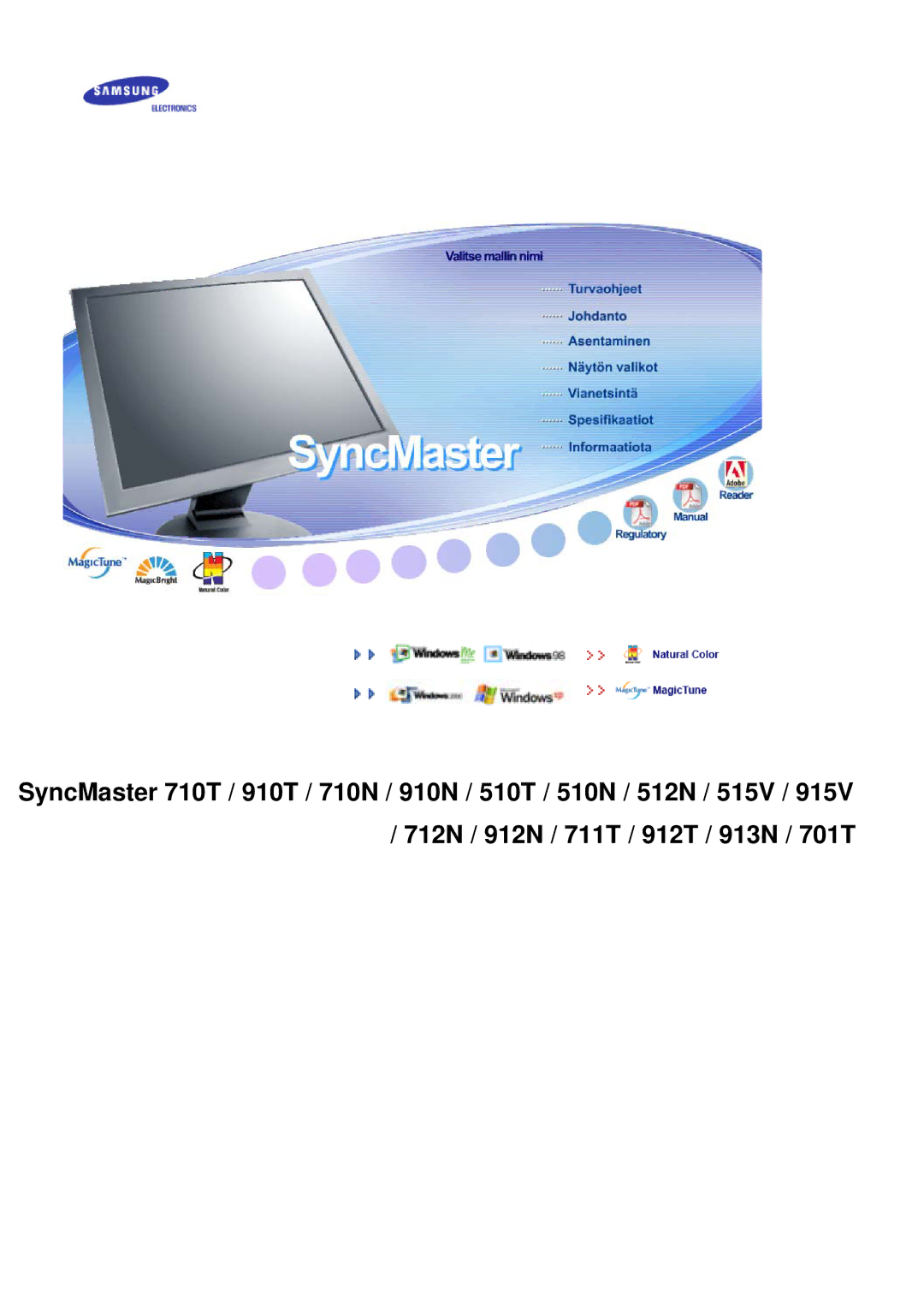 Samsung LS19HATESH/EDC, MJ19BSTBV/EDC, LS19HALKSB/EDC, LS17HATTSQ/EDC, LS17HAHESQ/EDC, LS15HAAKS/EDC manual Installere drivere 