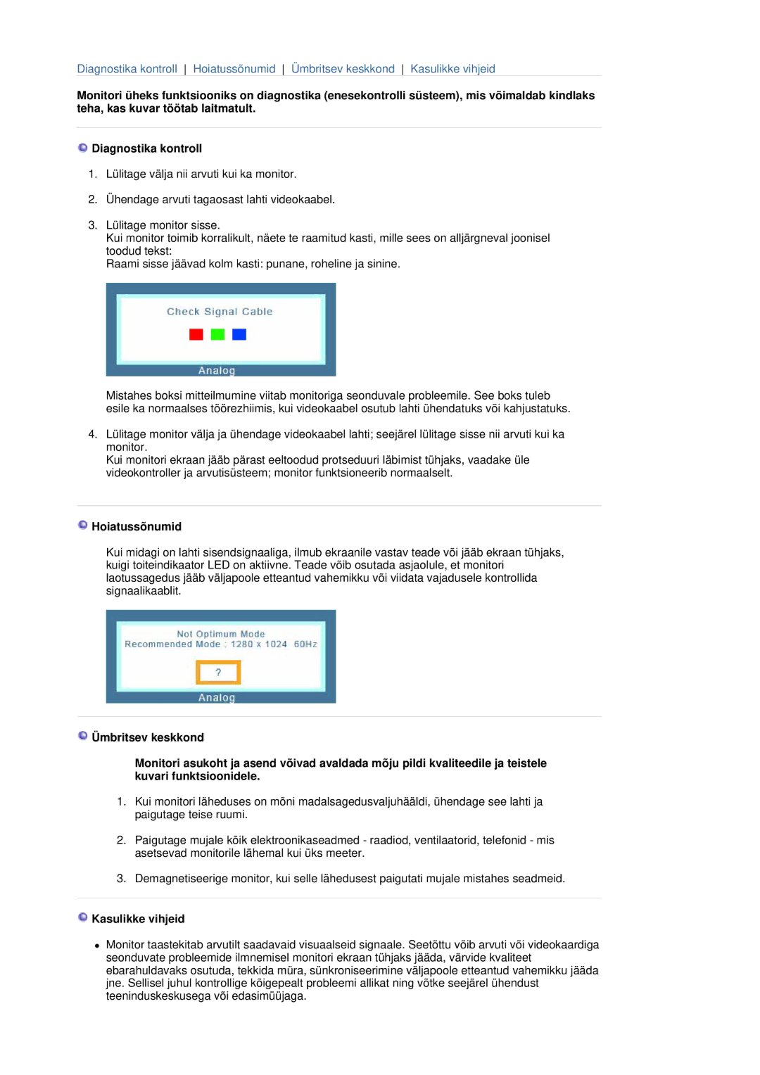 Samsung MJ17ASKN/EDC, MJ19BSTBV/EDC, MJ17ASTS/EDC, MJ17ASKS/EDC, MJ19BSTSQ/EDC, MJ15ASKS/EDC Hoiatussõnumid, Kasulikke vihjeid 