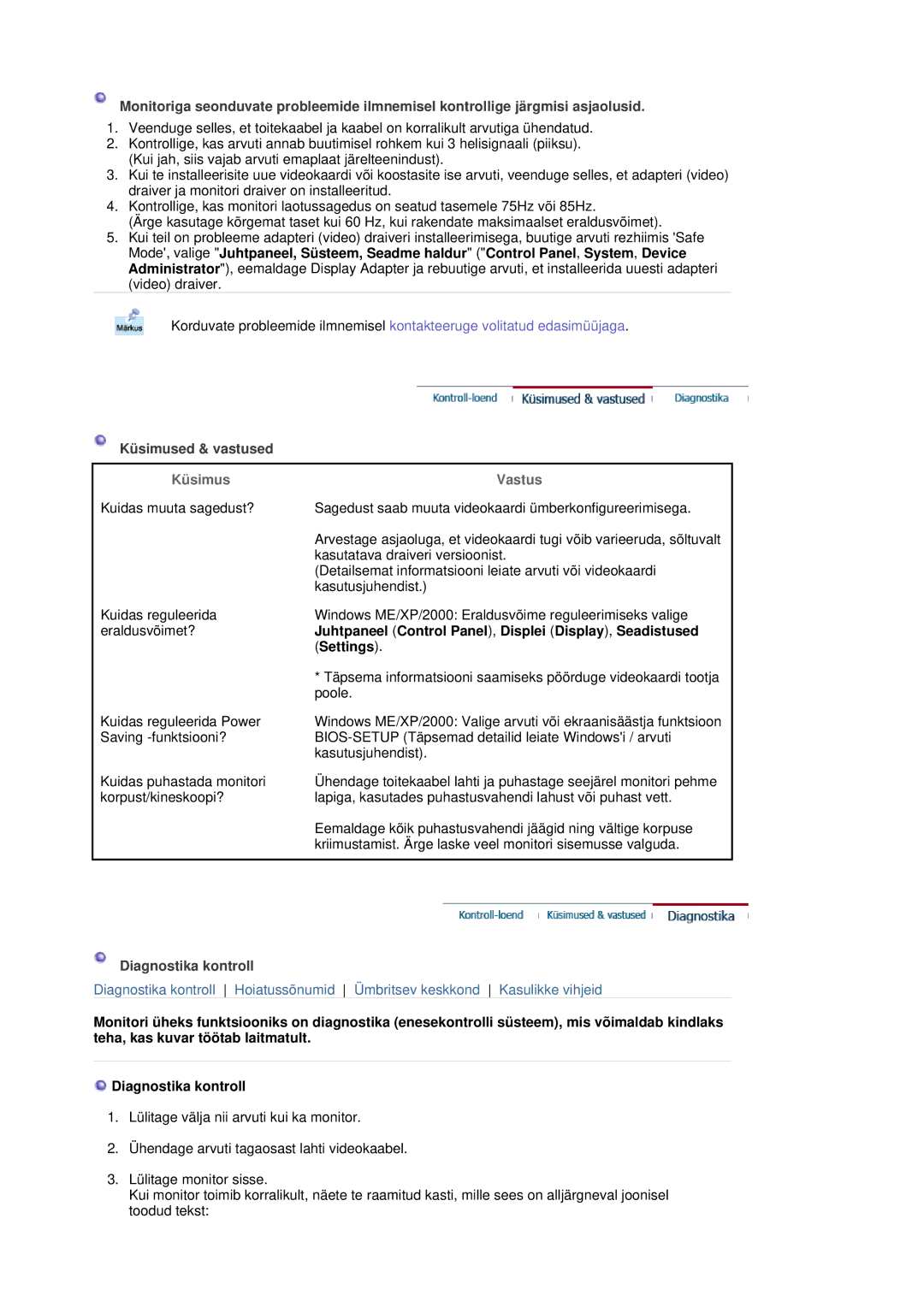 Samsung MJ19BSTSQ/EDC, MJ17ASKN/EDC, MJ19BSTBV/EDC manual Juhtpaneel Control Panel , Displei Display , Seadistused, Settings 