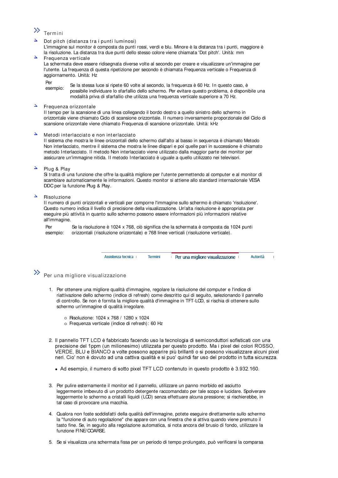 Samsung MJ17BSASQ/EDC, MJ17ASKS/EDC, MJ17BSTSQ/EDC, MJ15ASKS/EDC, MJ17ASAS/EDC manual Termini, Per una migliore visualizzazione 