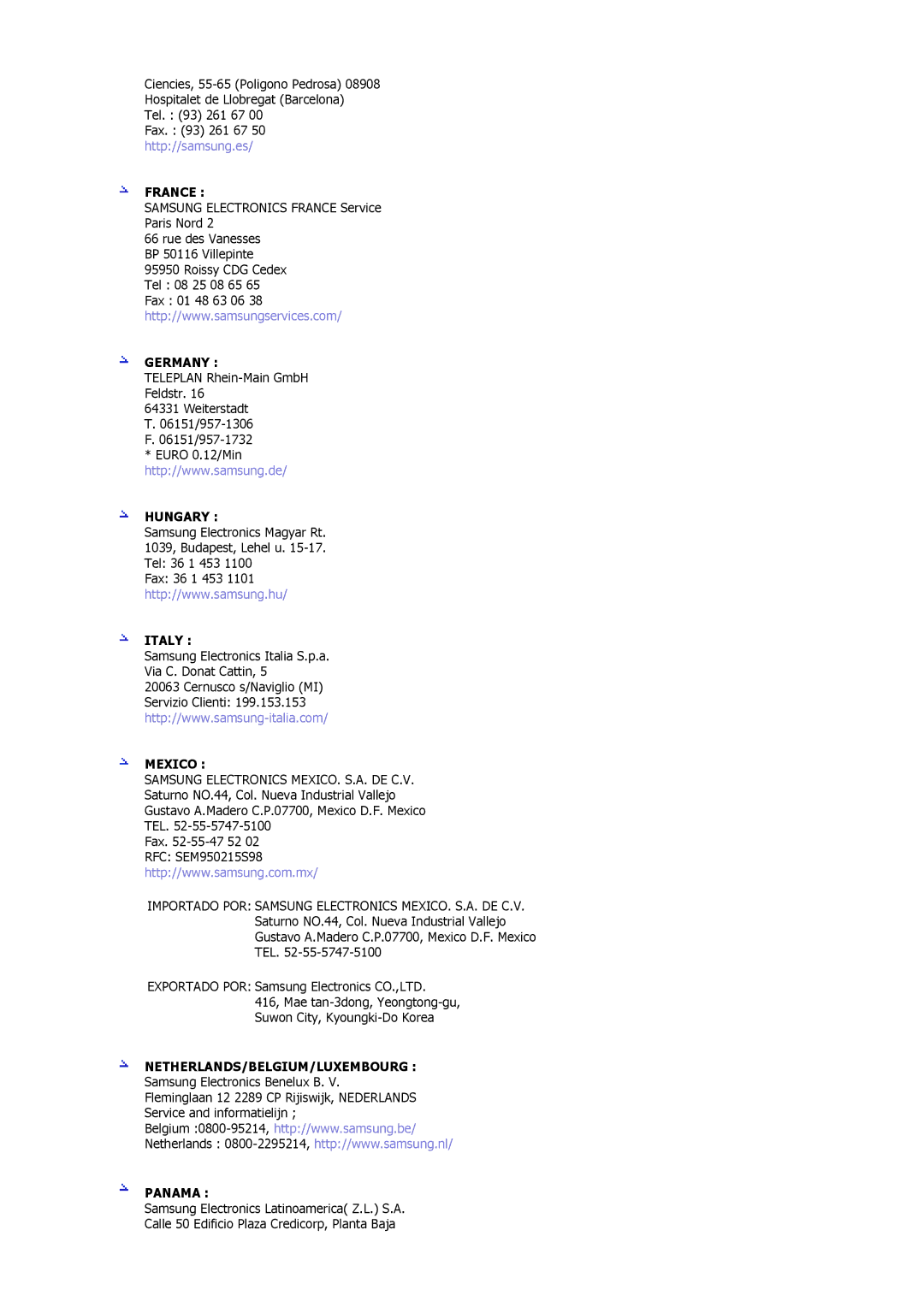 Samsung MJ17ASSS/EDC, MJ17ASKS/EDC, MJ17BSTSQ/EDC, MJ15ASSS/EDC manual France 