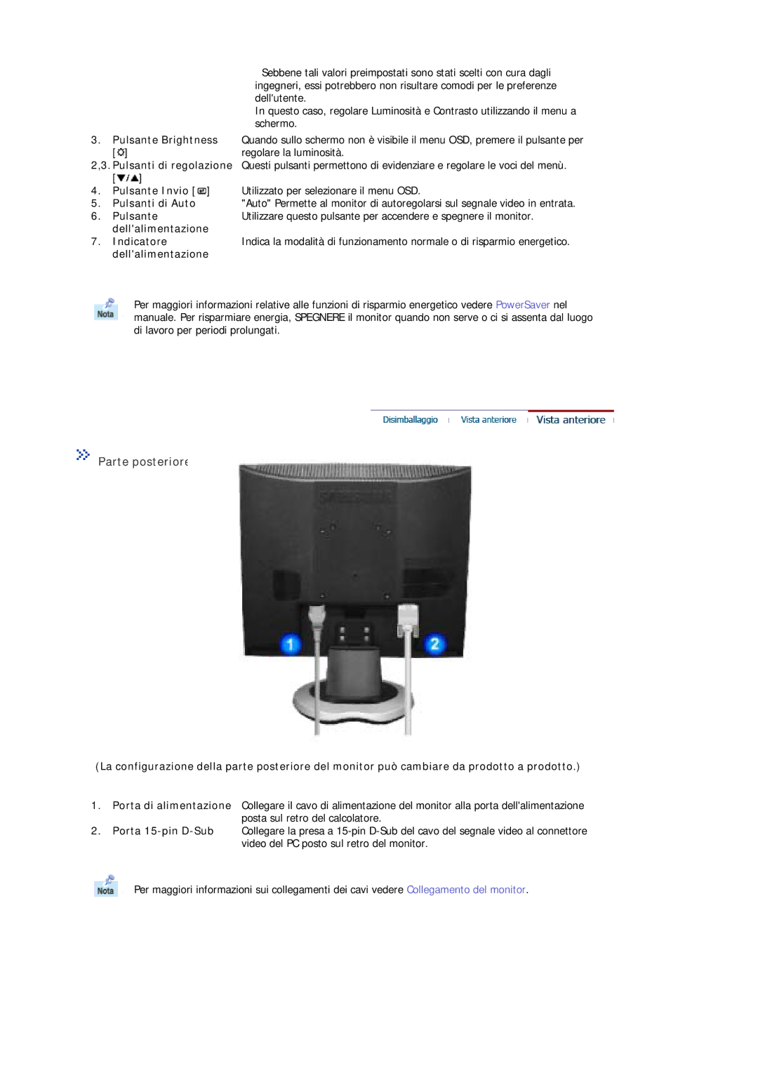 Samsung MJ19BSTSX/EDC, MJ17ASKS/EDC, MJ19ASKS/EDC, MJ19BSTSQ/EDC manual Pulsante Invio Utilizzato per selezionare il menu OSD 