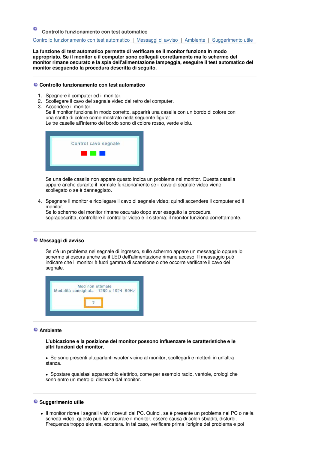 Samsung MJ19BSTSX/EDC, MJ17ASKS/EDC, MJ19ASKS/EDC, MJ19BSTSQ/EDC, MJ17BSTSQ/EDC Controllo funzionamento con test automatico 