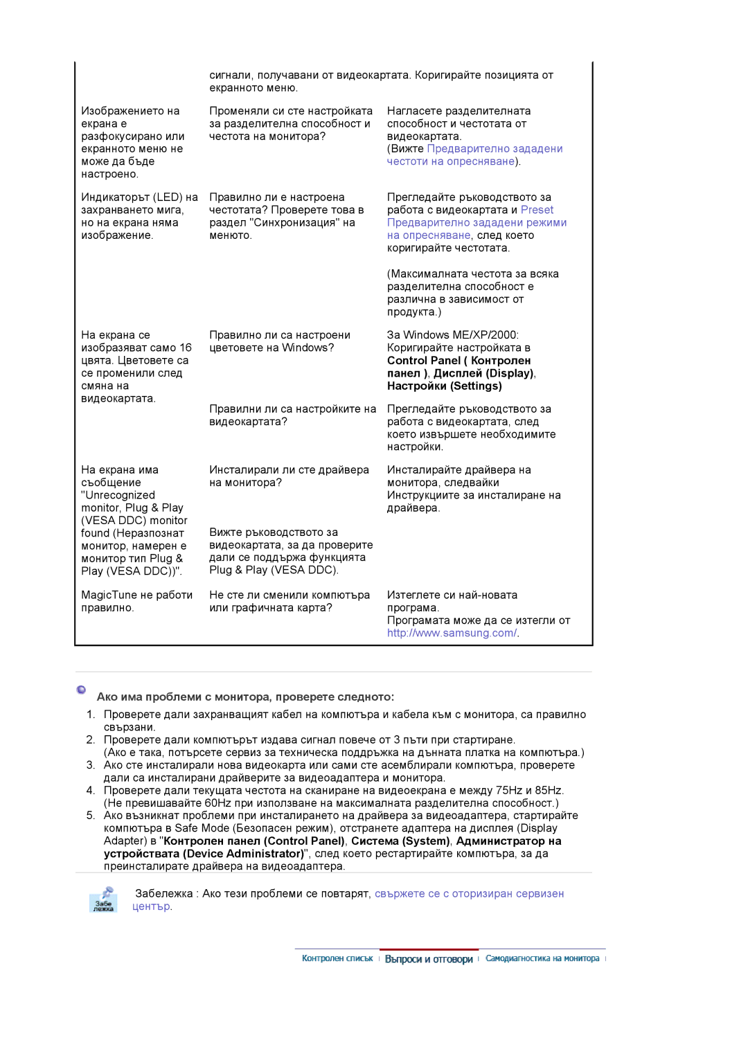 Samsung MJ19ASSS/EDC, MJ17ASKS/EDC, MJ19BSTSQ/EDC manual Control Panel Контролен, Панел , Дисплей Display, Настройки Settings 