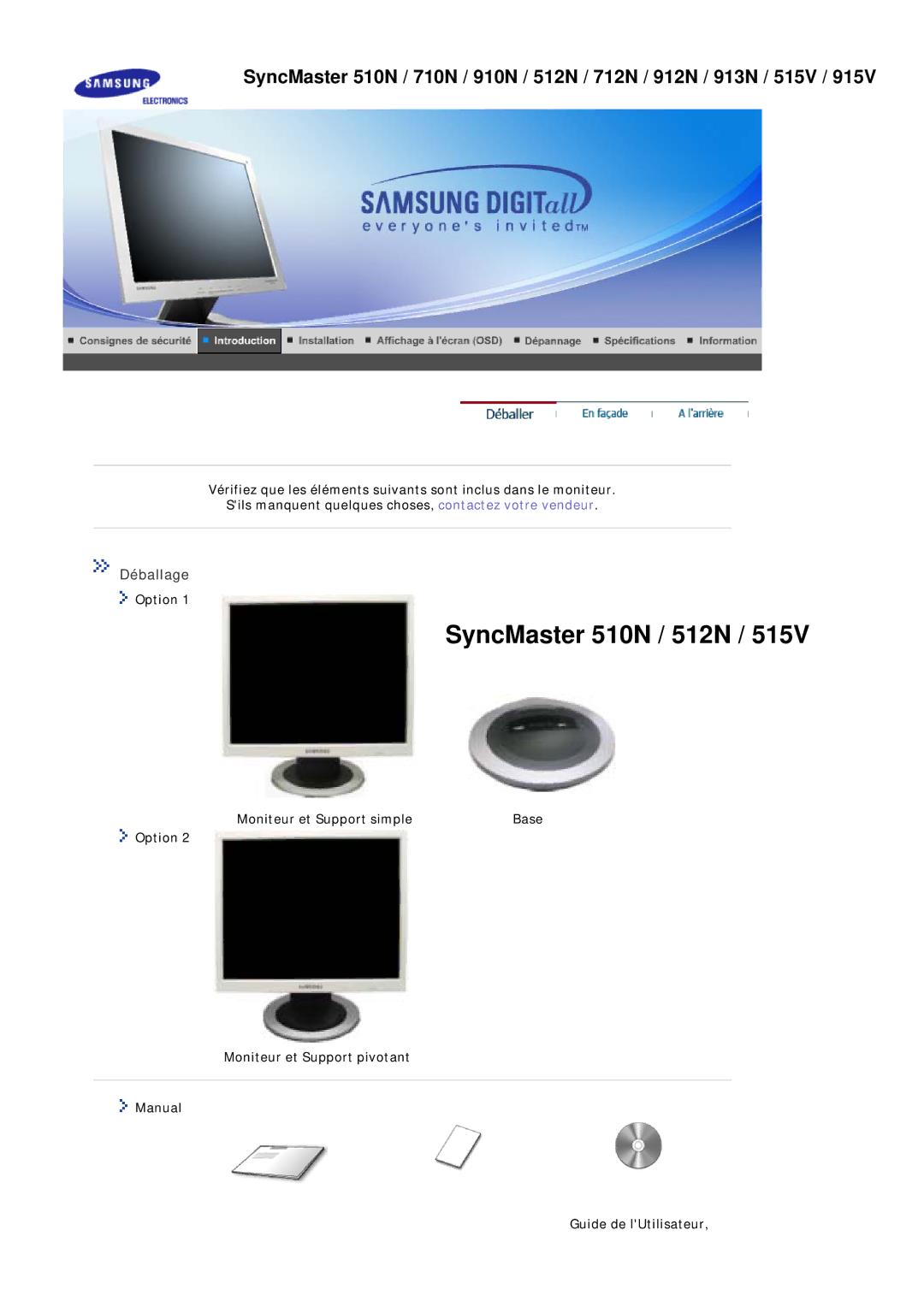 Samsung MJ15ASKS/EDC, MJ17ASTS/EDC, MJ17ASKS/EDC, MJ17BSTSQ/EDC, MJ15ASSS/EDC, MJ17BSASQ/EDC manual SyncMaster 510N / 512N 