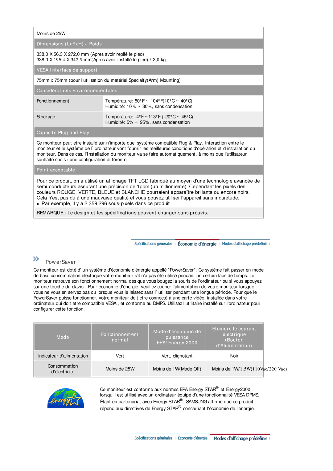 Samsung MJ17ASTS/EDC, MJ17ASKS/EDC, MJ17BSTSQ/EDC, MJ15ASSS/EDC manual Dimensions LxPxH / Poids, Vesa Interface de support 