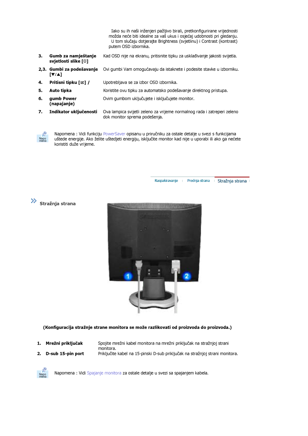 Samsung MJ15ASKN/EDC, MJ17ASTS/EDC, MJ17ASKS/EDC, MJ17BSTSQ/EDC, MJ15ASSS/EDC, MJ15ASKS/EDC, MJ17ASSS/EDC manual Stražnja strana 