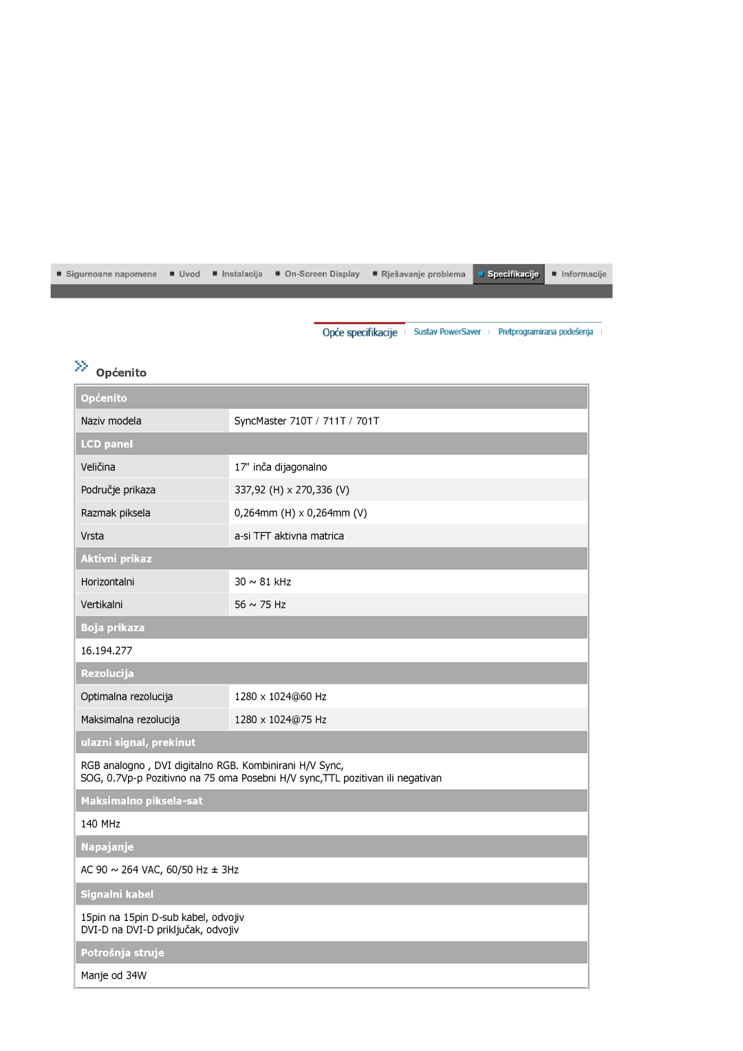 Samsung MJ15ASKN/EDC, MJ17ASTS/EDC, MJ17ASKS/EDC, MJ19BSTSQ/EDC, MJ17BSTSQ/EDC, MJ15ASSS/EDC, LS19MJUKS/EDC Općenito, LCD panel 