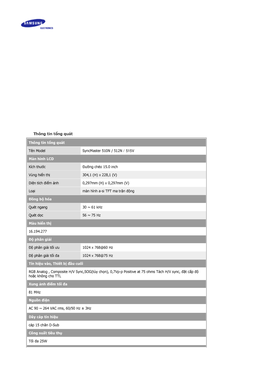 Samsung LS15MJCKS/XSV, MJ17ASTS/VNT, LS15MJCKS/VNT, MJ15ASKS/VNT manual Thông tin tổng quát 