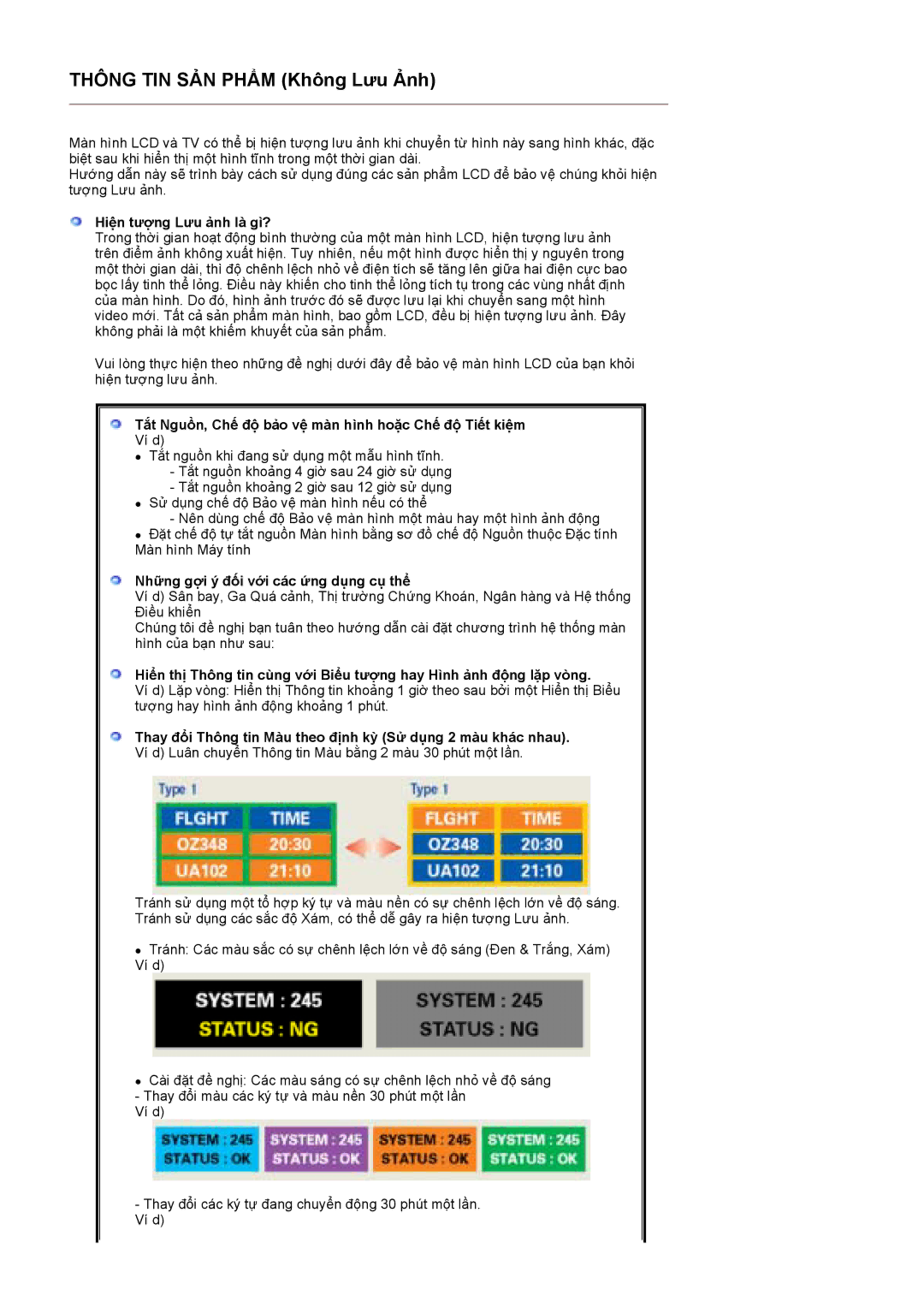 Samsung MJ17ASTS/VNT, LS15MJCKS/VNT, MJ15ASKS/VNT, LS15MJCKS/XSV manual Thông TIN SẢN Phẩm Không Lưu Ảnh 