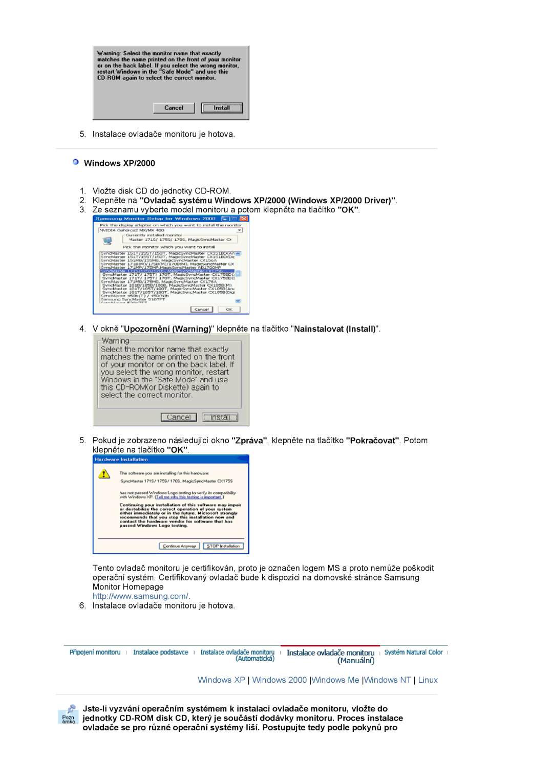 Samsung MJ17CSTS/EDC, MJ17CSKS/EDC manual Windows XP/2000 