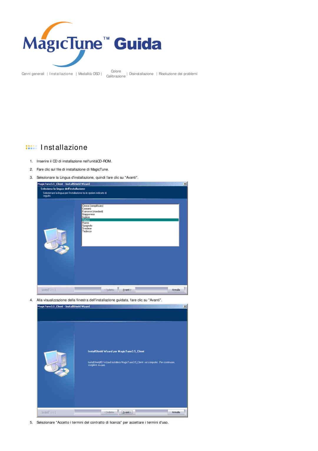 Samsung MJ17CSKS/EDC manual Installazione 