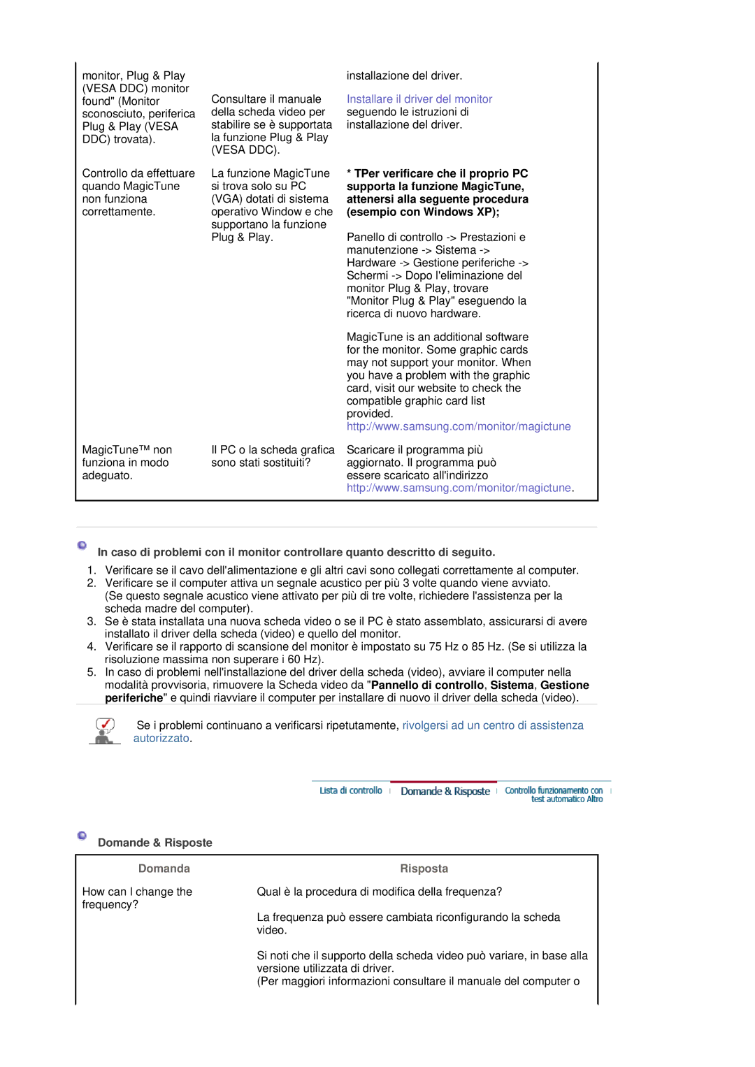 Samsung MJ17CSKS/EDC manual Domande & Risposte, Domanda, Risposta 