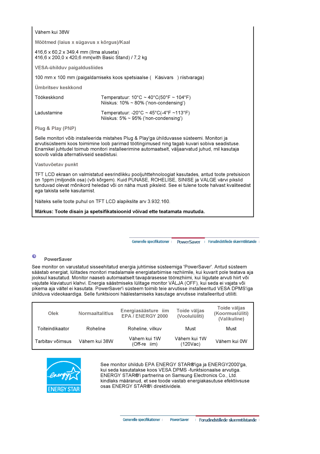 Samsung MJ19ESKSB/EDC manual Valikuline 