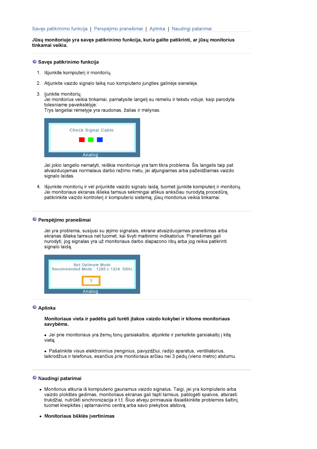 Samsung MJ19ESKSB/EDC manual Perspėjimo pranešimai 