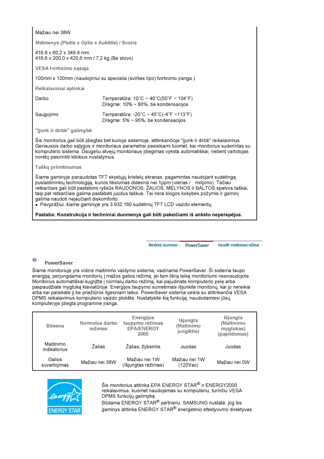 Samsung MJ19ESKSB/EDC manual Mygtukas, Jungikliu, Papildomas, Mažiau nei 38W Mažiau nei 1W Mažiau nei 0W 