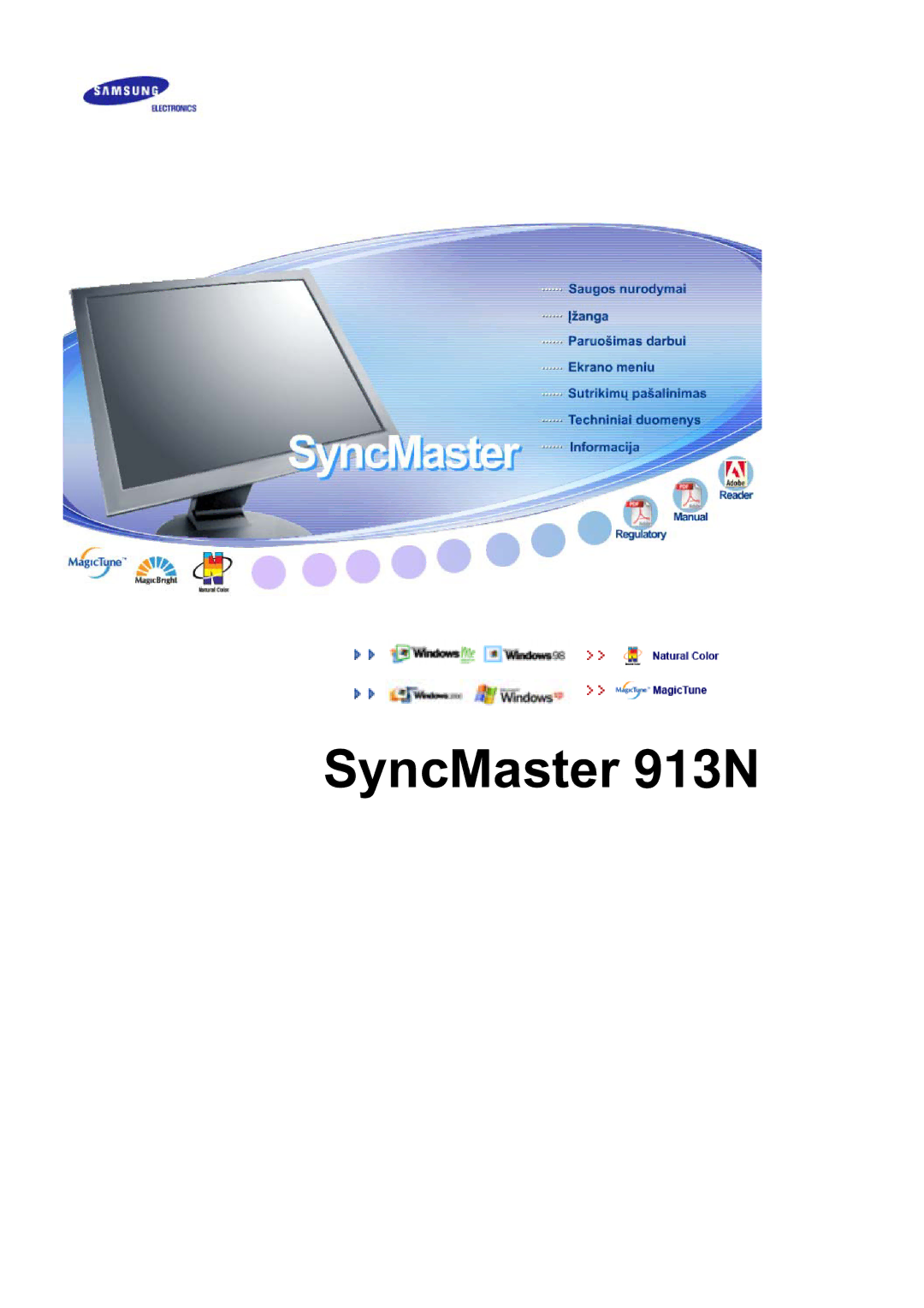 Samsung MJ19ESKSB/EDC, MJ19ESTSB/EDC manual SyncMaster 913N/915N/912T 