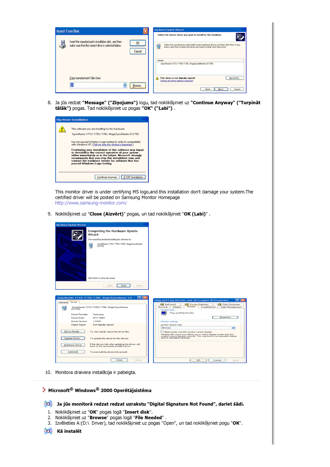 Samsung MJ19ESKSB/EDC manual Kā instalēt 