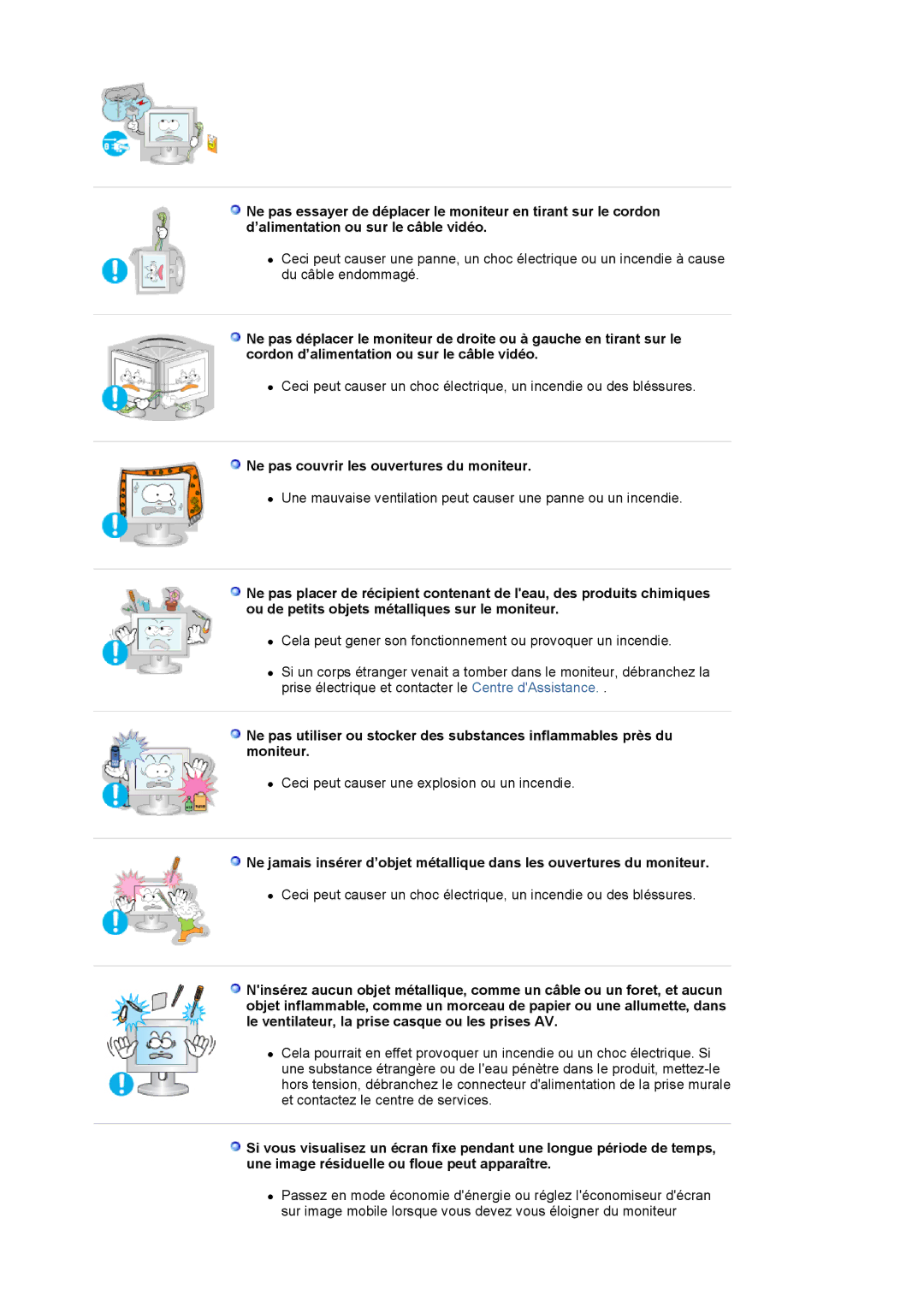 Samsung MJ19ESTSB/EDC, MJ19ESKSB/EDC manual Ne pas couvrir les ouvertures du moniteur 