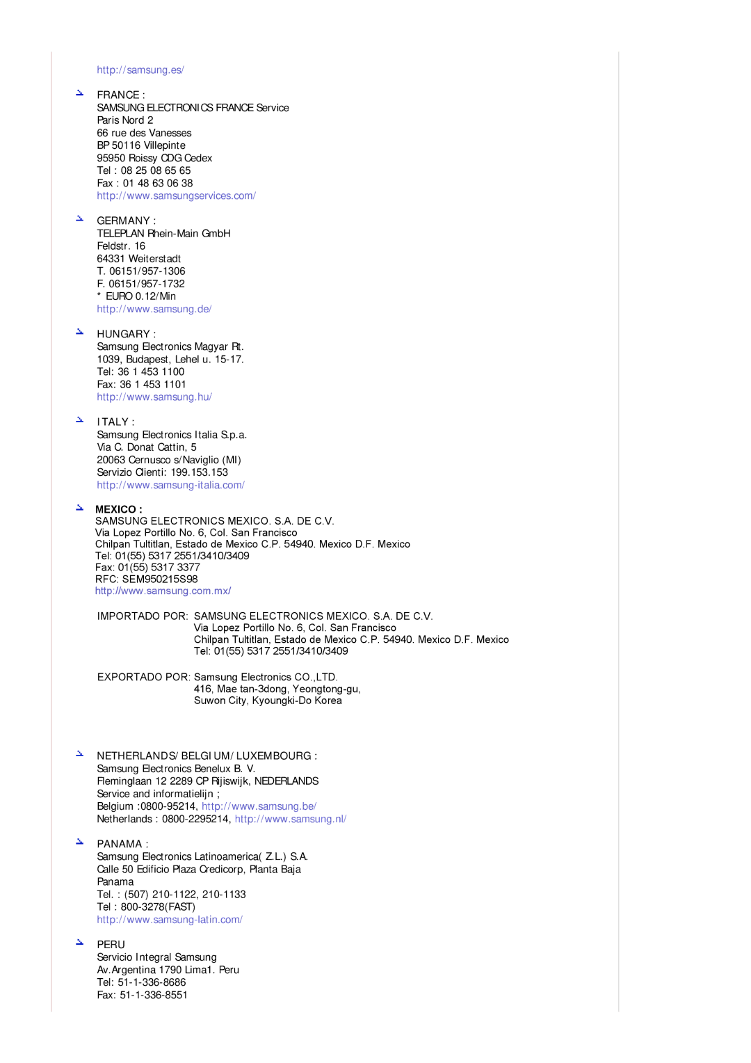 Samsung MJ19ESTSB/EDC, MJ19ESKSB/EDC manual France 