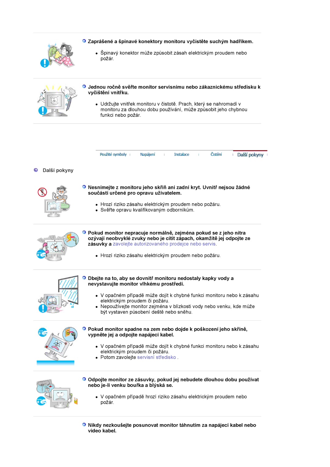 Samsung MJ19ESKSB/EDC, MJ19ESTSB/EDC manual Další pokyny 