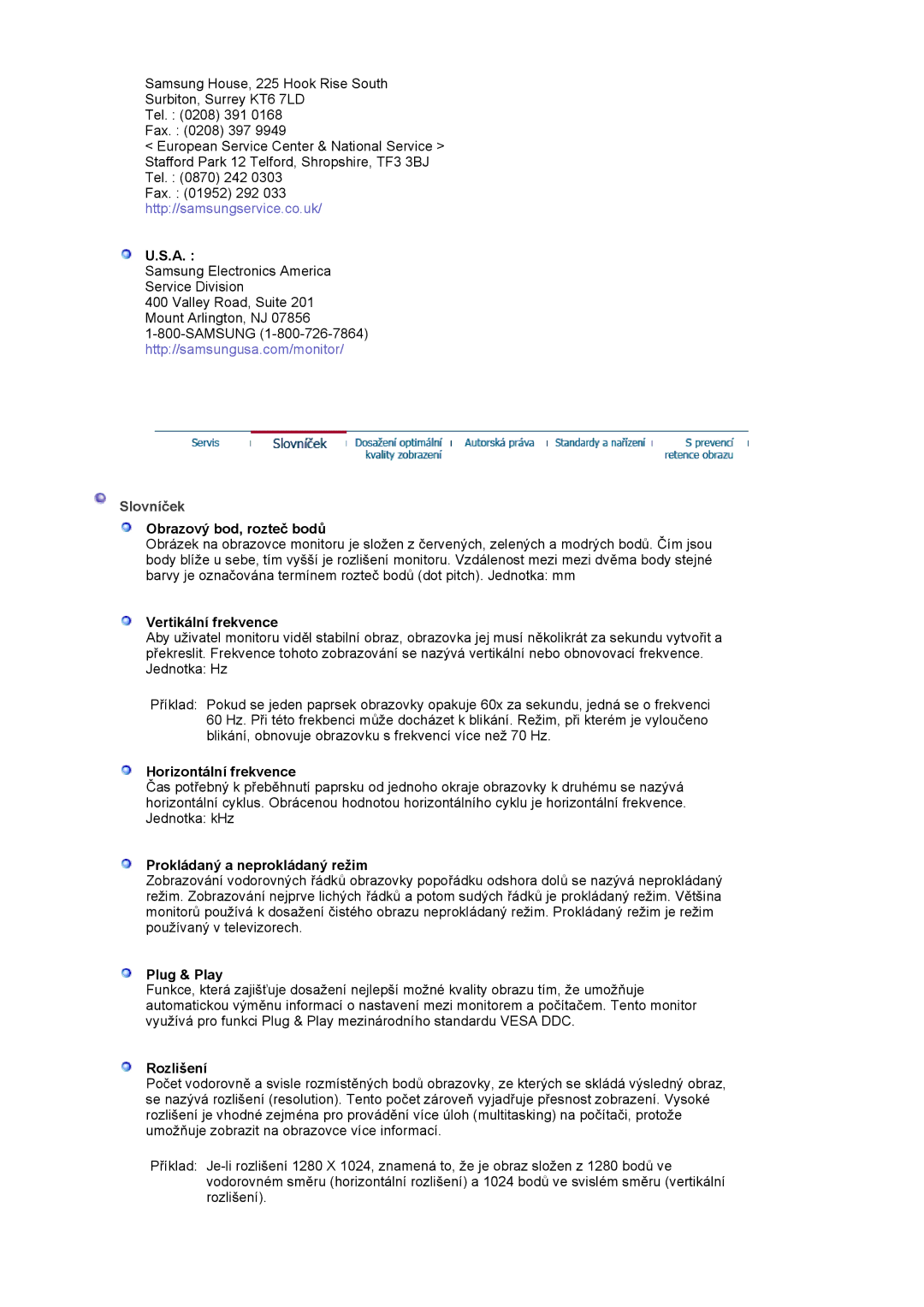 Samsung MJ19ESTSB/EDC, MJ19ESKSB/EDC manual Slovníček 