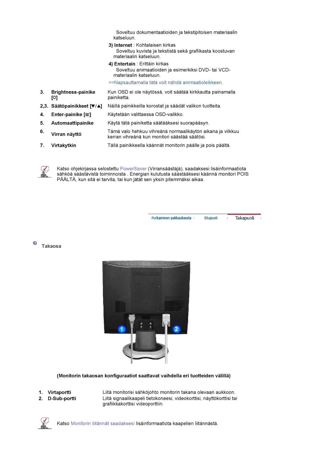 Samsung MJ19ESTSB/EDC, MJ19ESKSB/EDC manual Takaosa 