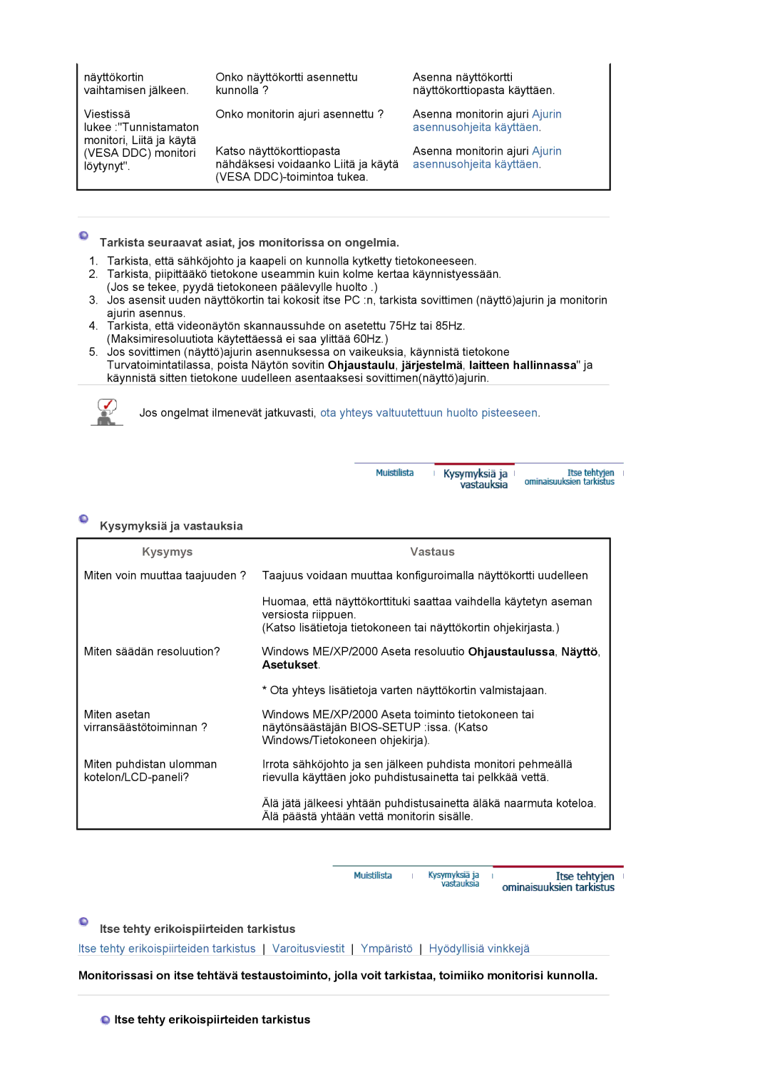 Samsung MJ19ESTSB/EDC, MJ19ESKSB/EDC manual Näyttökortin vaihtamisen jälkeen 