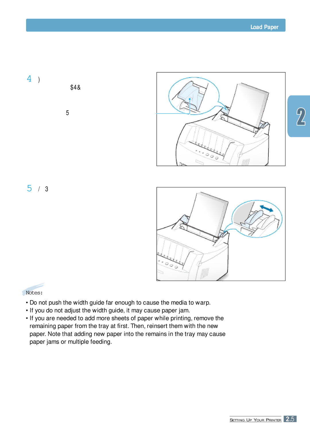 Samsung ML-1200 Series manual Load Paper 