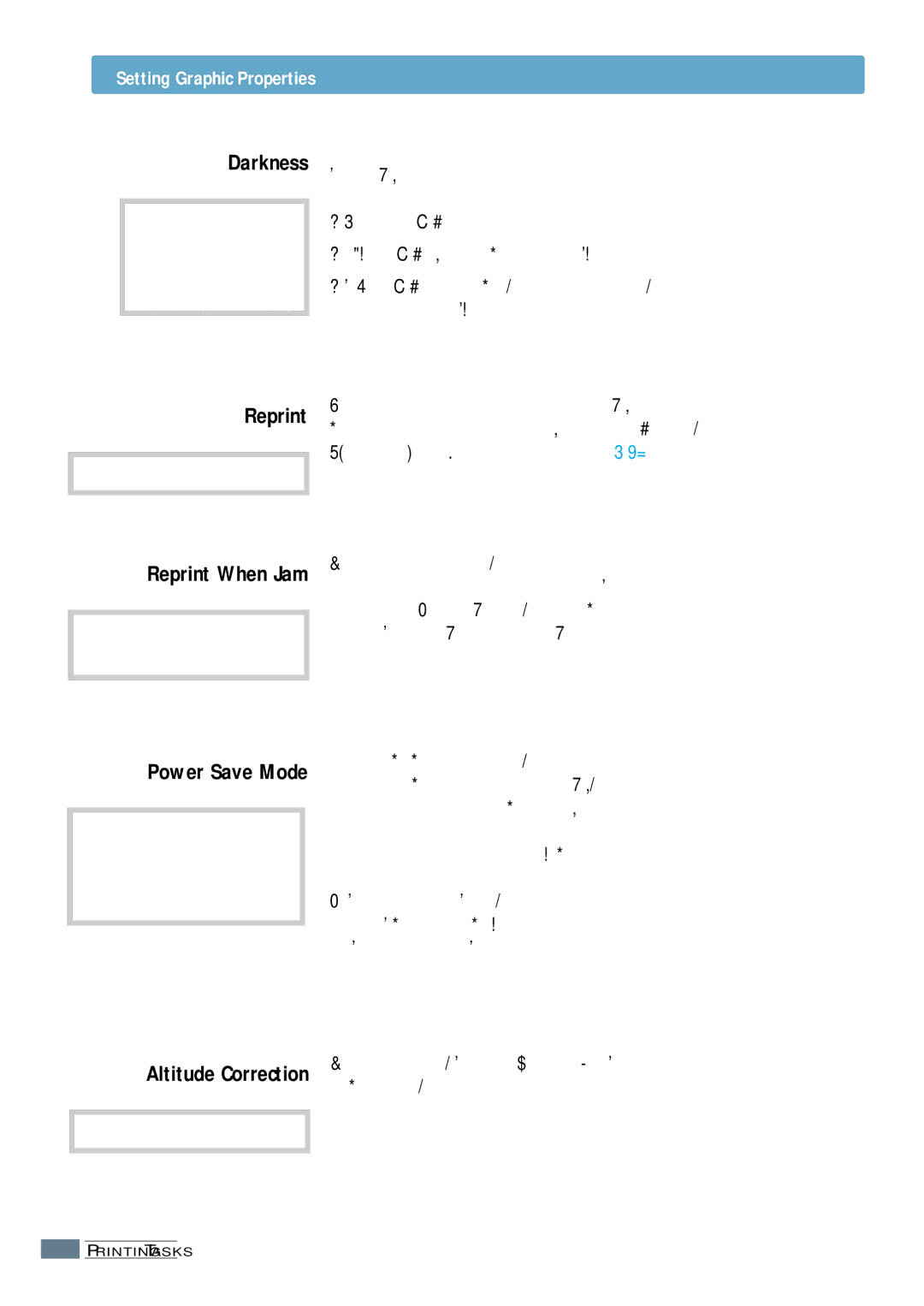 Samsung ML-1200 Series manual Darkness Reprint, Select the desired length of time from the drop-down list 