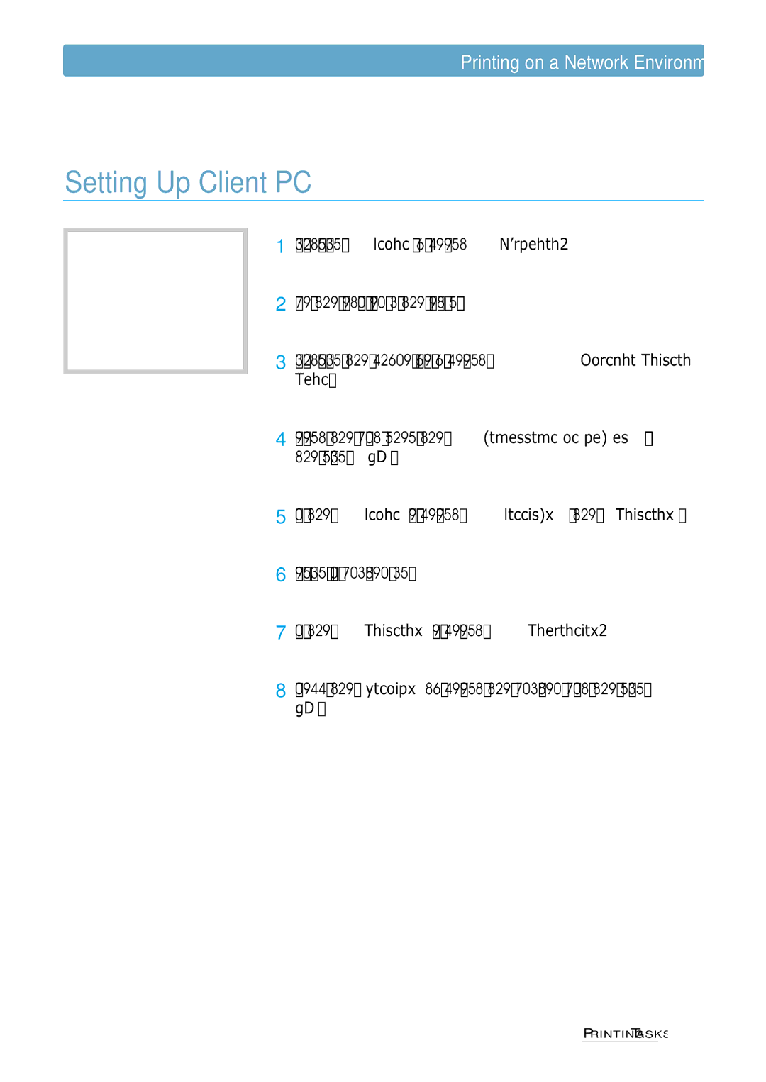 Samsung ML-1200 Series manual Setting Up Client PC 