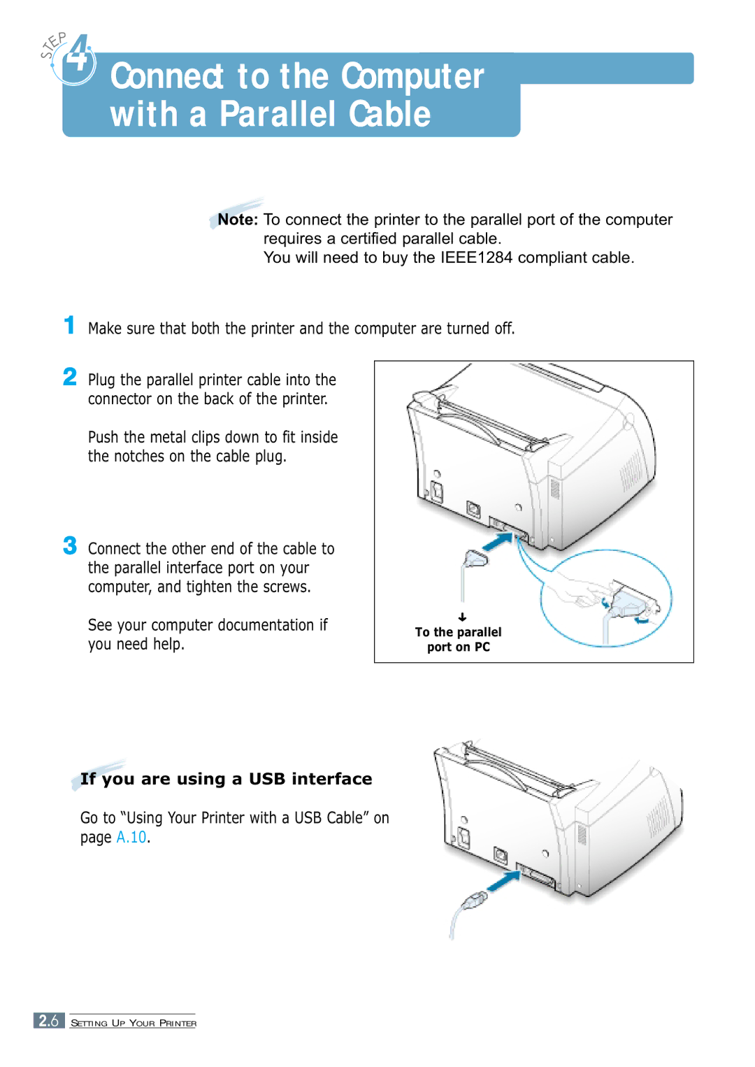 Samsung ML-1250 manual See your computer documentation if, You need help, If you are using a USB interface 