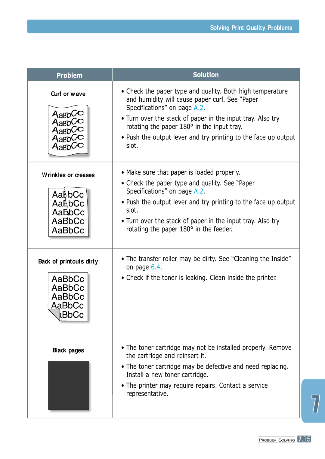 Samsung ML-1250 manual Humidity will cause paper curl. See Paper, Rotating the paper 180 in the input tray, Slot 