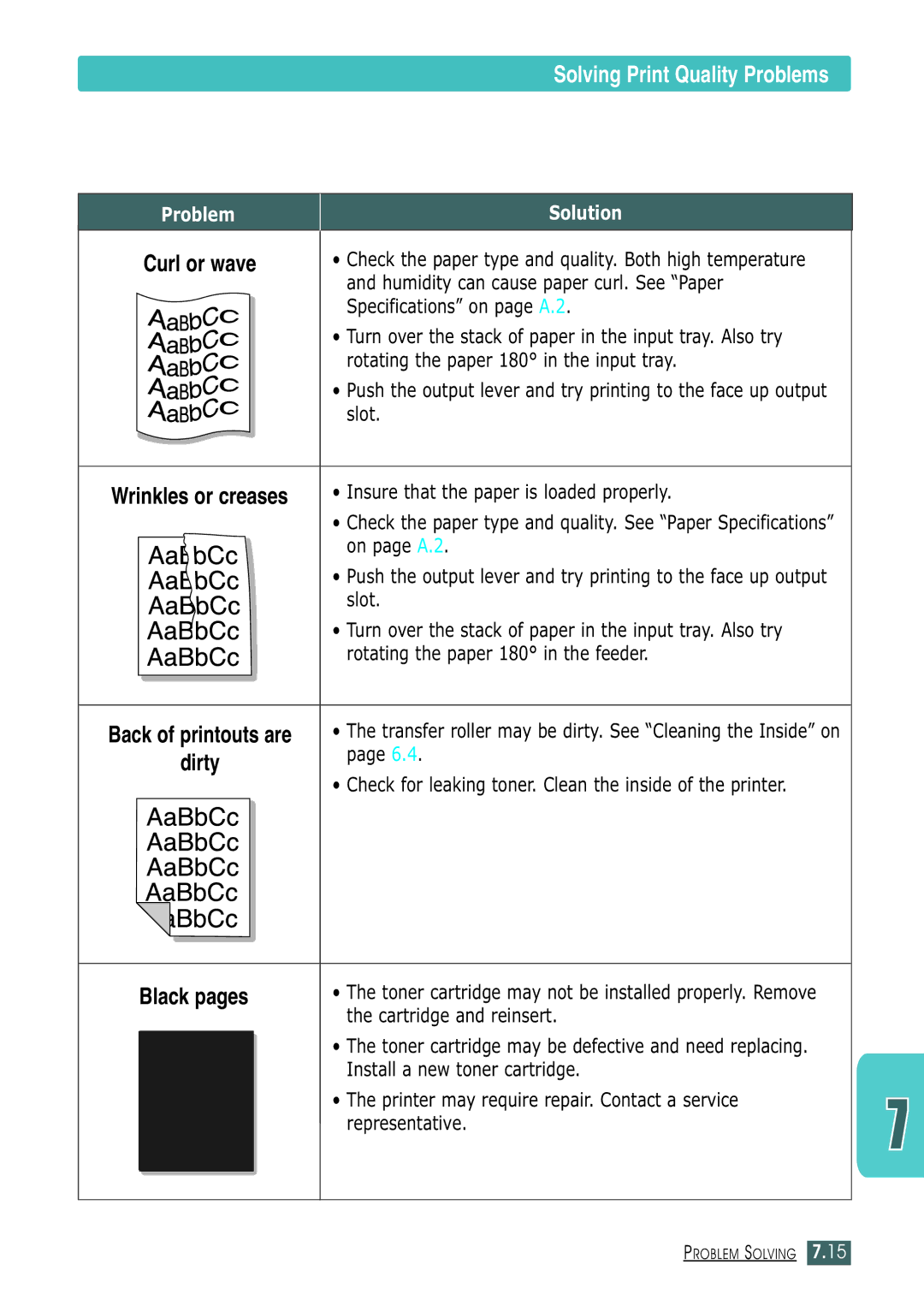 Samsung ML-1430 manual Humidity can cause paper curl. See Paper, Rotating the paper 180 in the input tray, Slot 