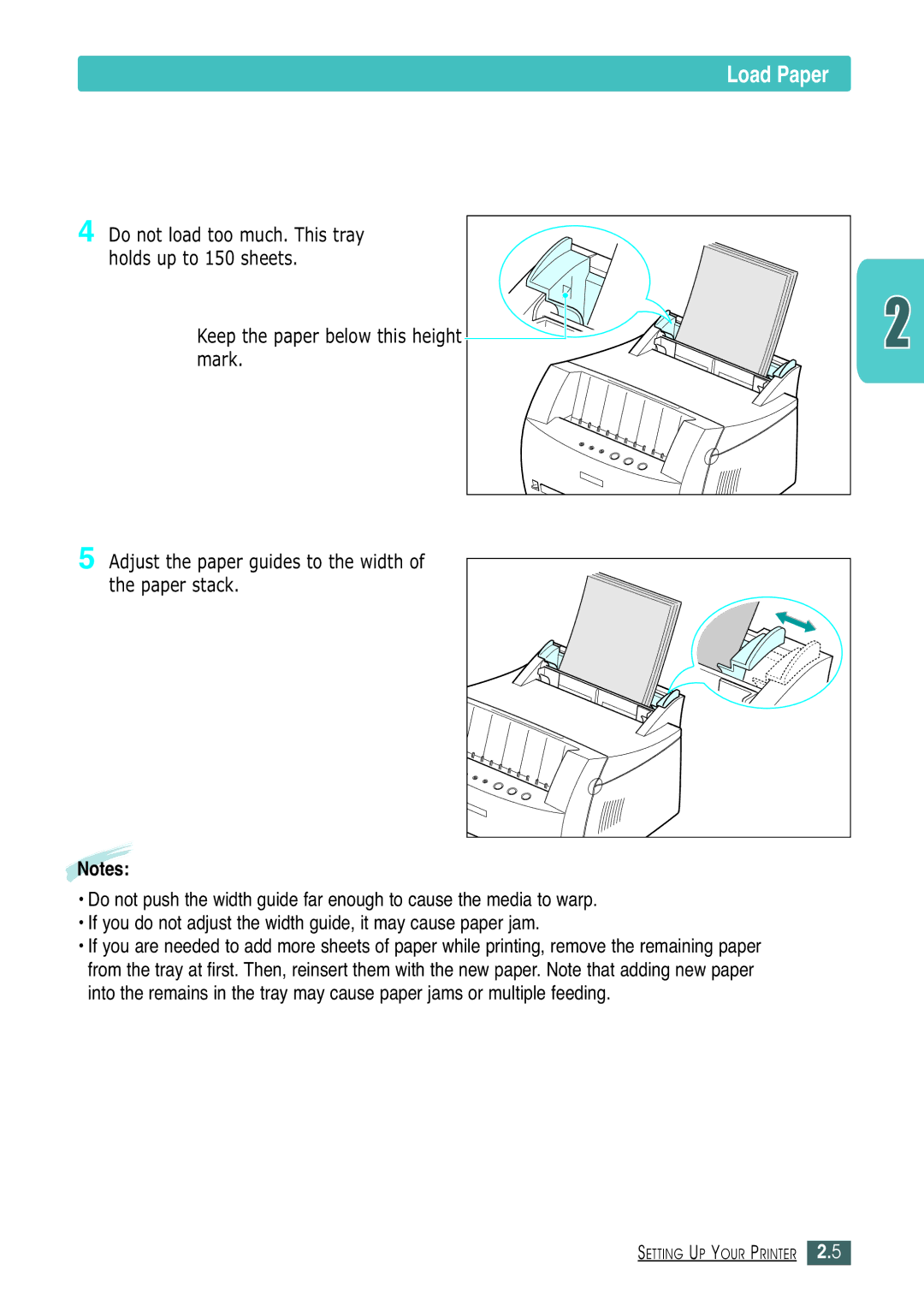 Samsung ML-1430 manual Load Paper 